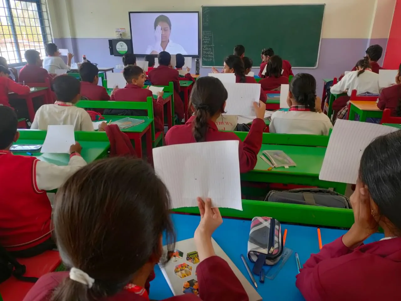 Students Studying in a Smart Classroom